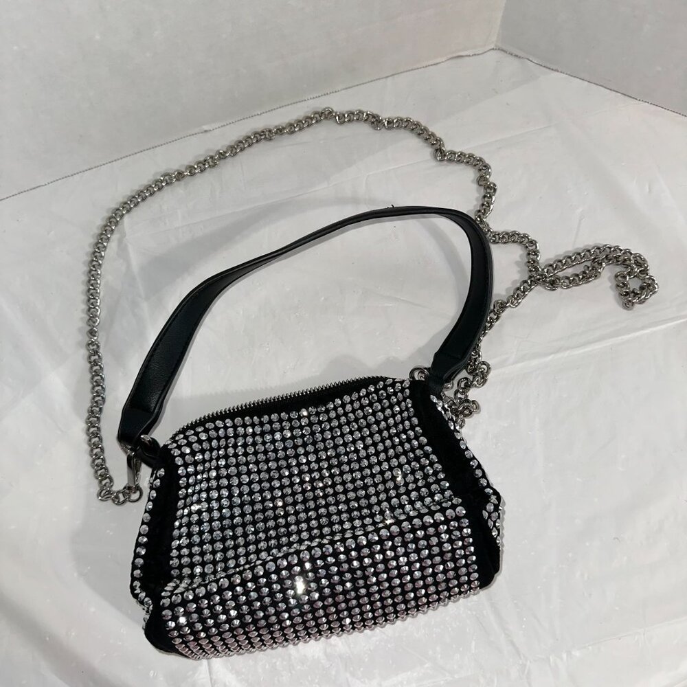 Vintage BeCool Rhinestone Embellished Mini Handbag With Chain